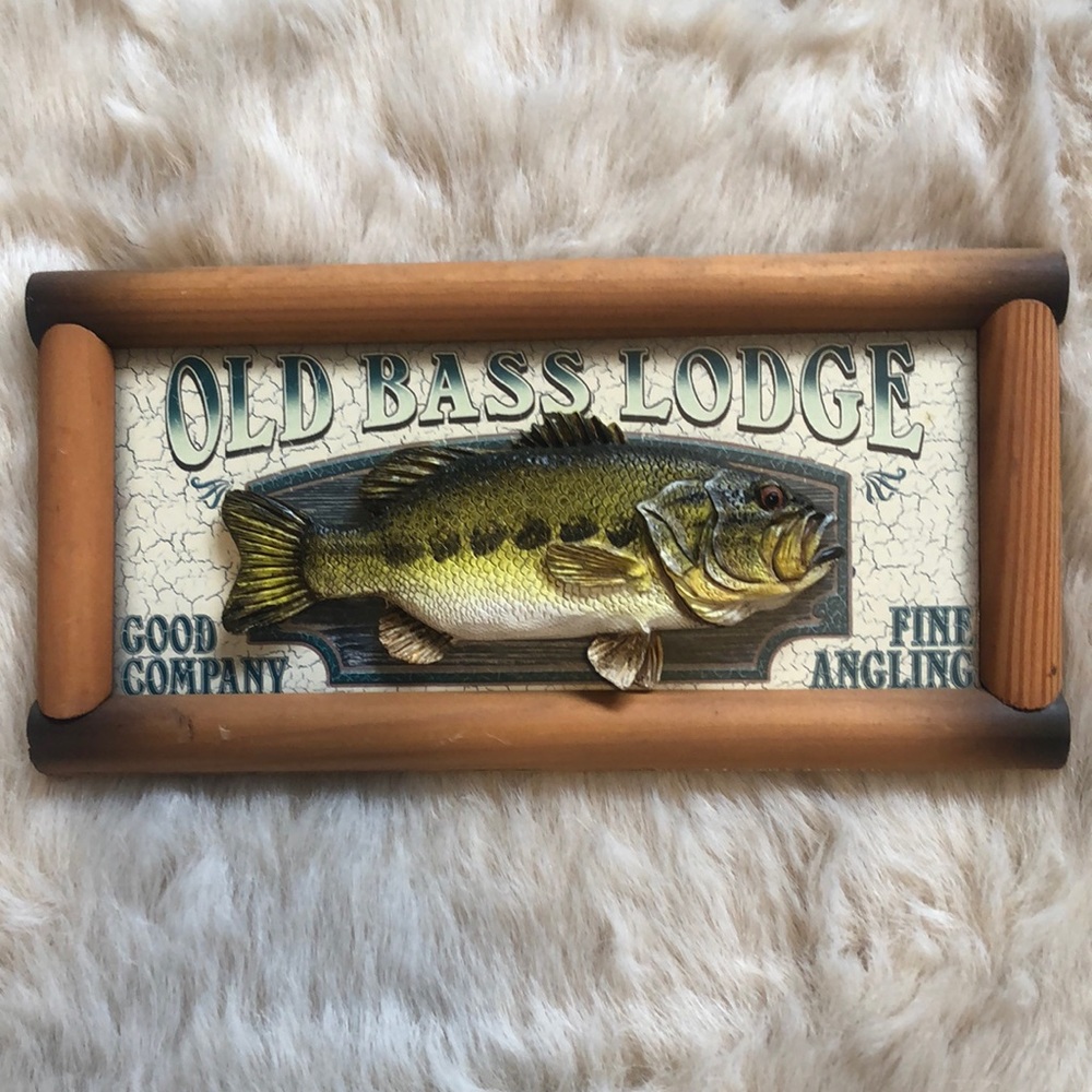 Rustic 3D Woodsy Fish Wall Hanging Plaque